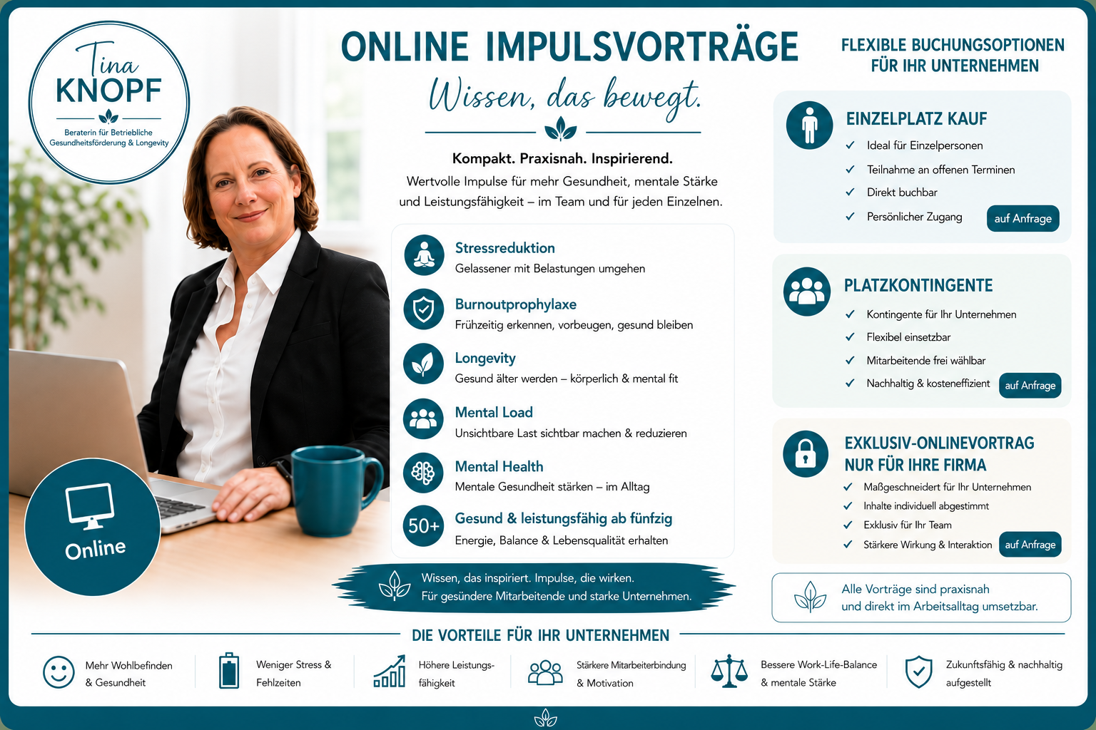 Gesundheitsförderung und Impulsvorträge für Mitarbeitende